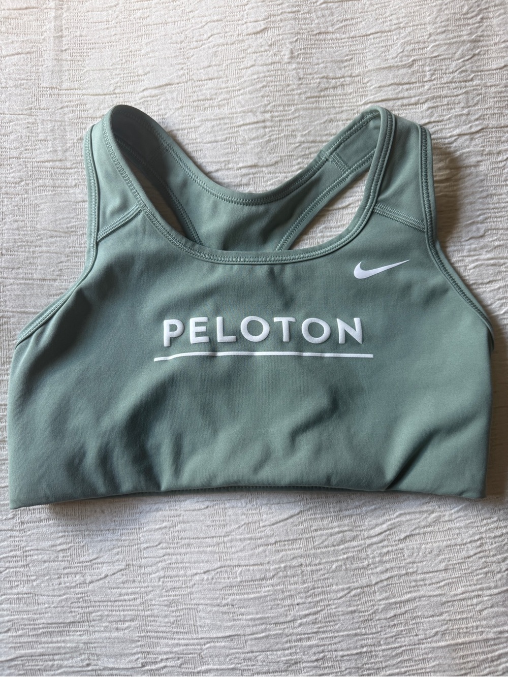 Nike Peloton Sage Green Racerback Sports Bra